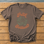 peak solitude engraving retro script duo T-Shirt — Espresso