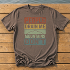 people drain me mountains dont retro mut T-Shirt — Espresso