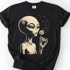 Alien Dandelion T-Shirt — Black