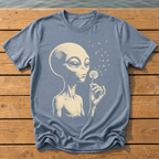 picks alien blowing dandelion T-Shirt — Blue Jean