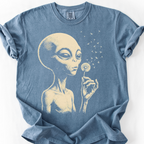 Alien Dandelion T-Shirt — Blue Jean