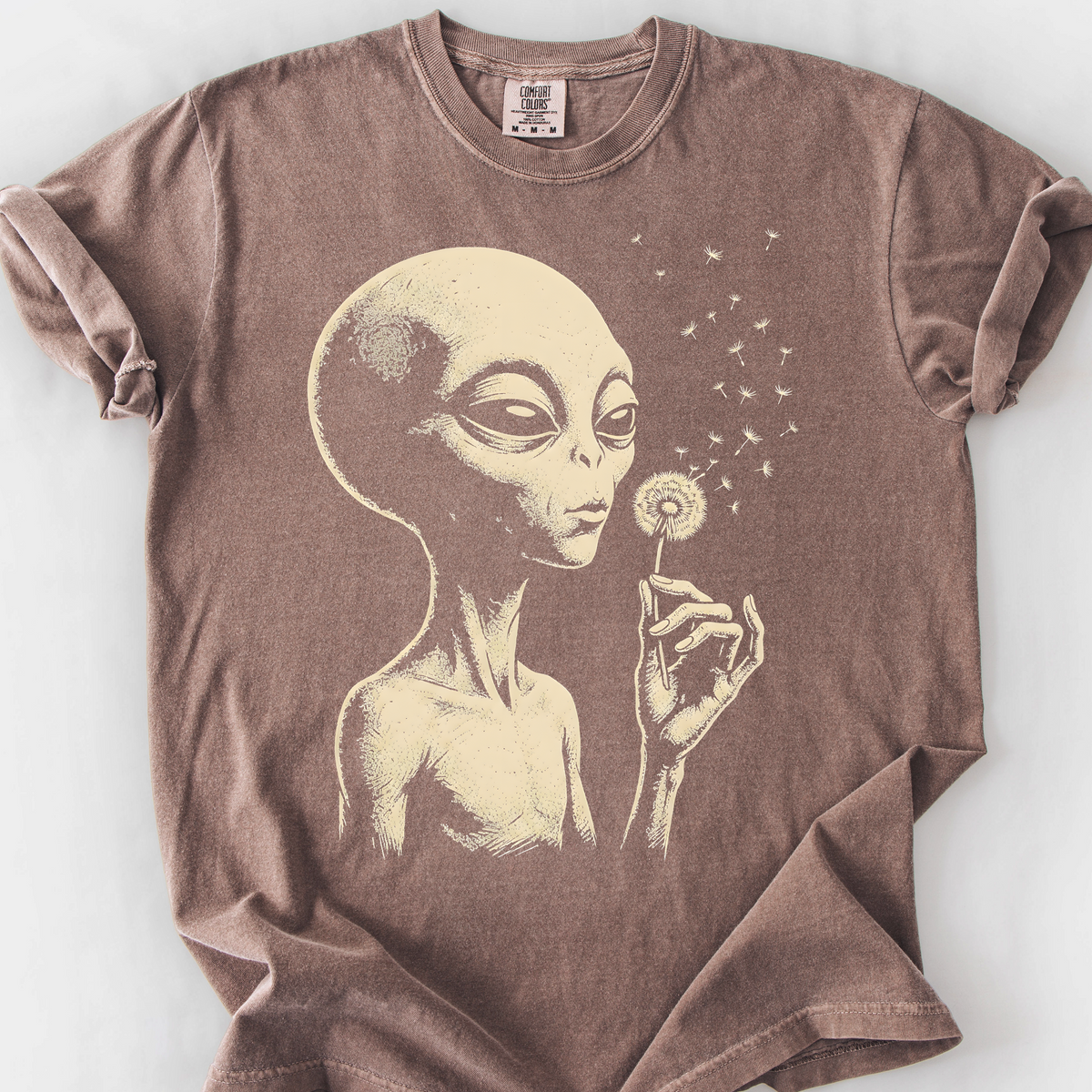 Alien Dandelion T-Shirt — Espresso