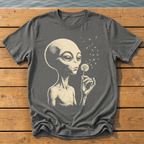 picks alien blowing dandelion T-Shirt — Pepper