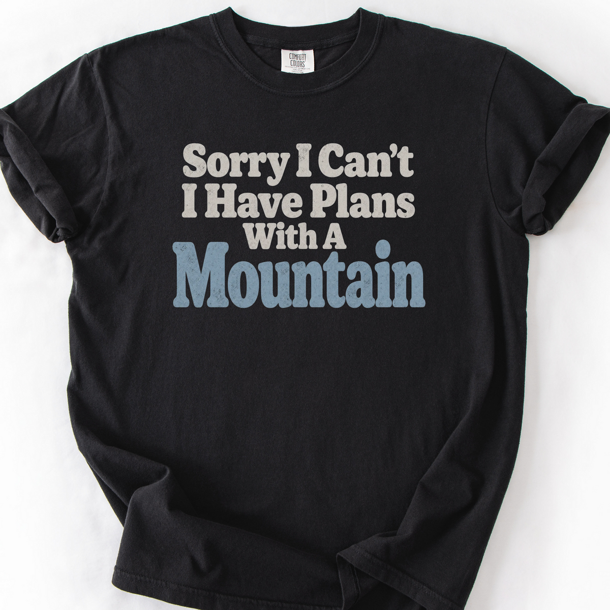 Plans With A Mountain T-Shirt — Black
