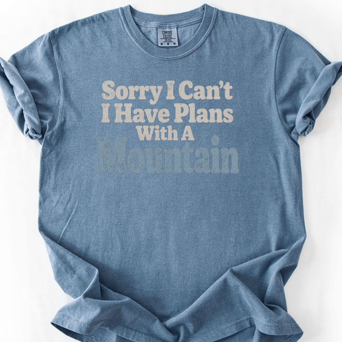Plans With A Mountain T-Shirt — Blue Jean