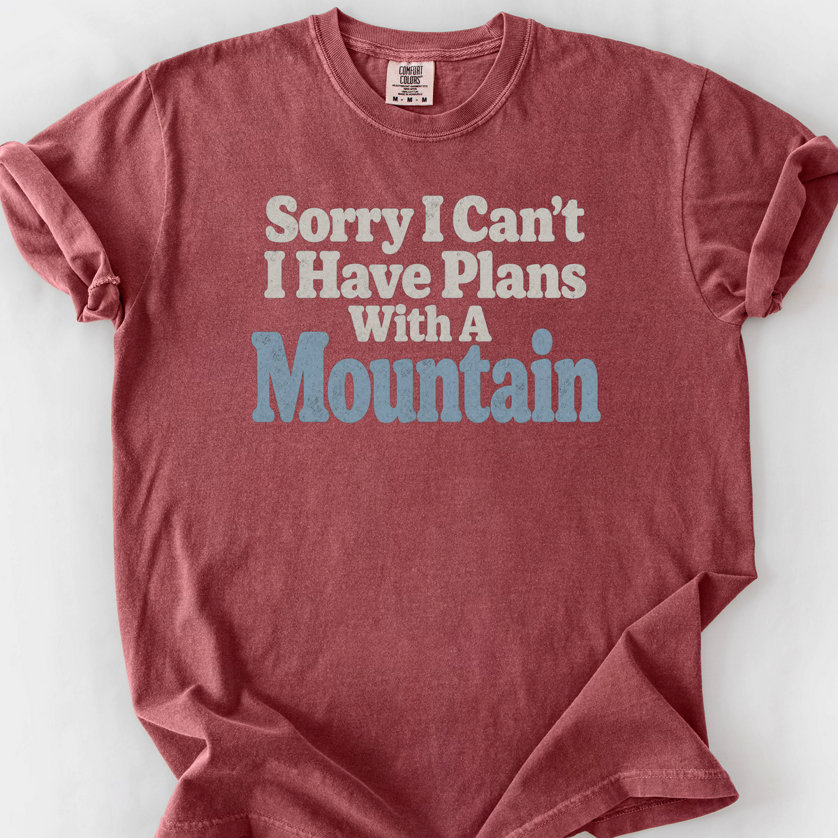 Plans With A Mountain T-Shirt — Brick