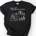 Plans With The Mountain T-Shirt — Black