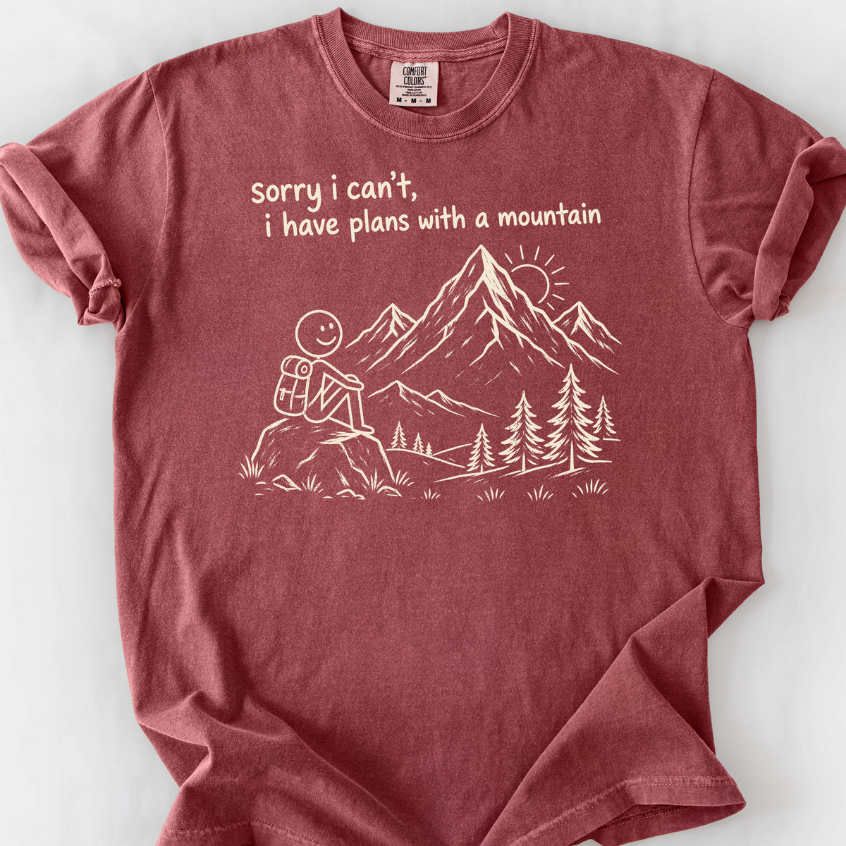 Plans With The Mountain T-Shirt — Brick