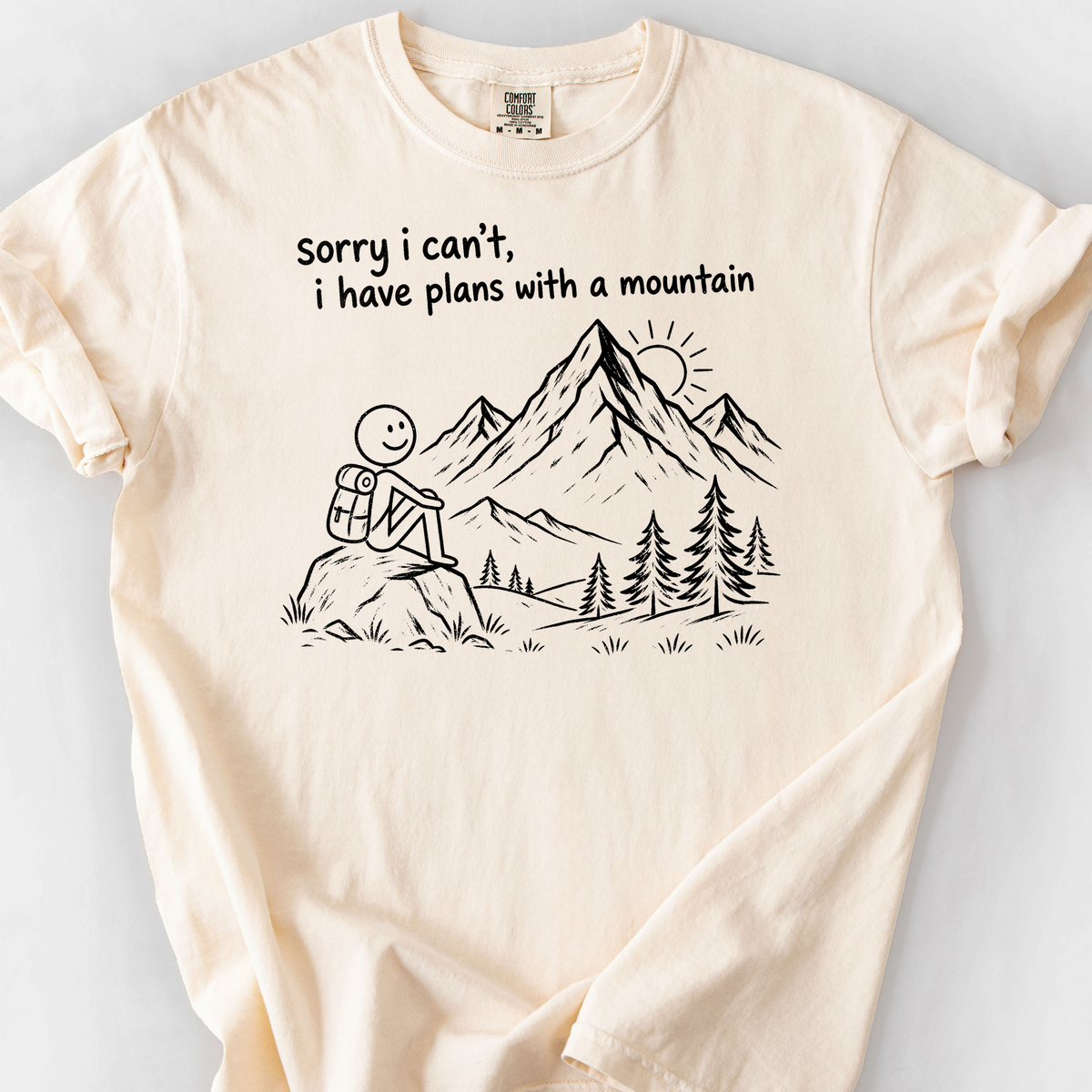 Plans With The Mountain T-Shirt — Ivory