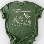 Plans With The Mountain T-Shirt — Moss