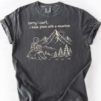 Plans With The Mountain T-Shirt — Pepper