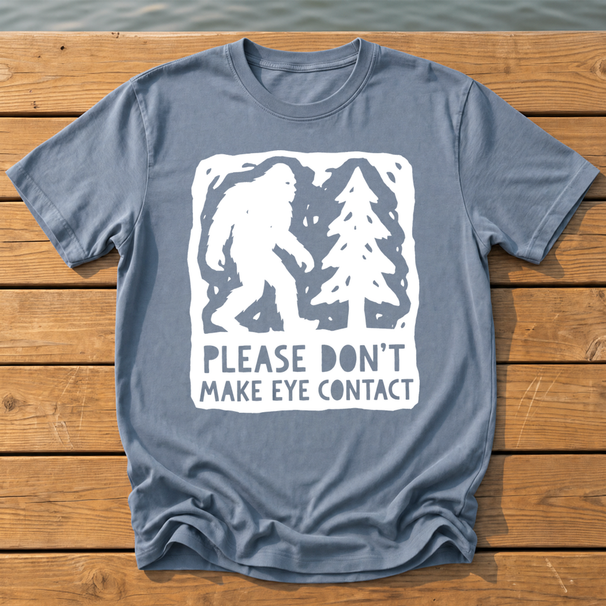 Please Don't Make Eye Contact T-Shirt — Blue Jean