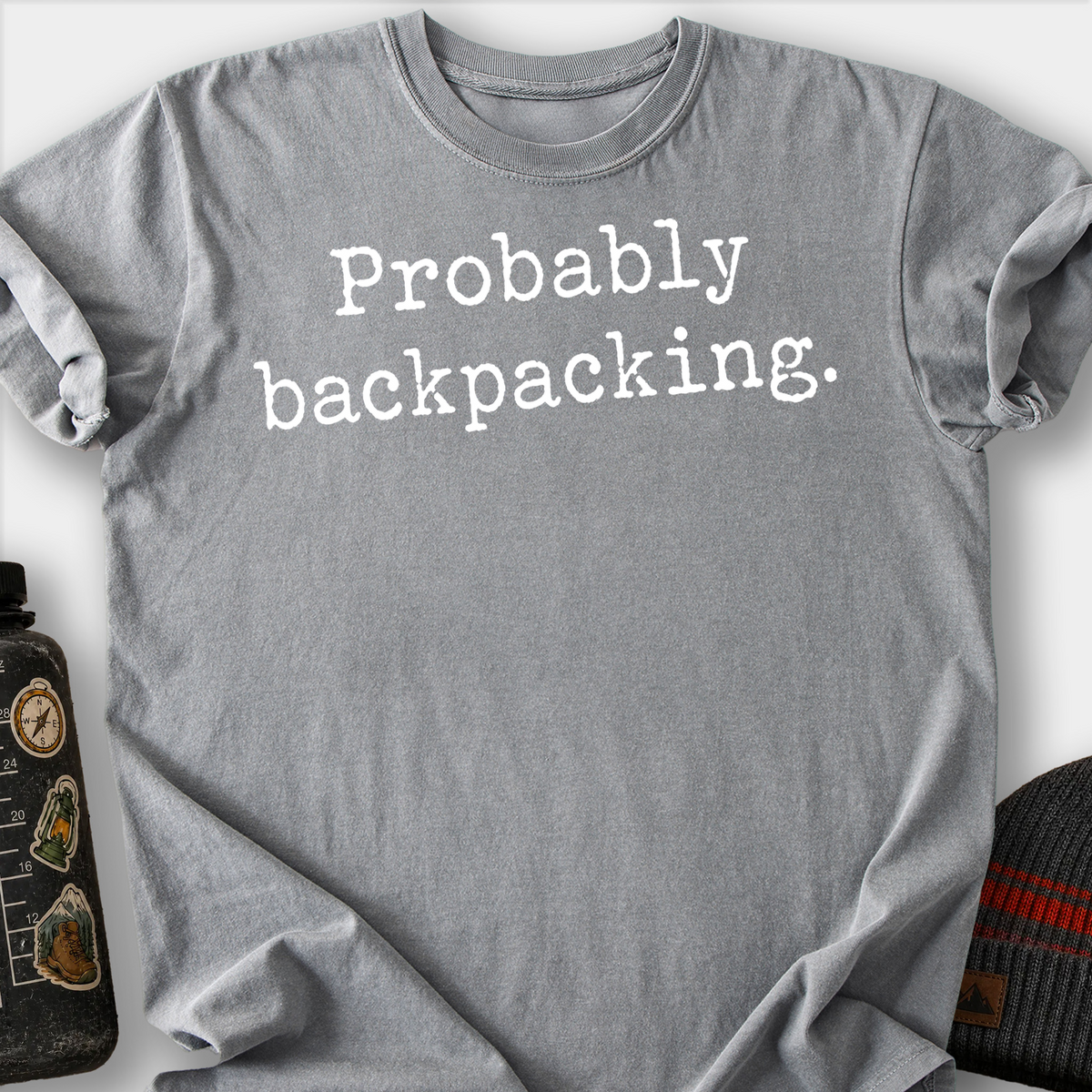 Probably Backpacking T-Shirt — Grey