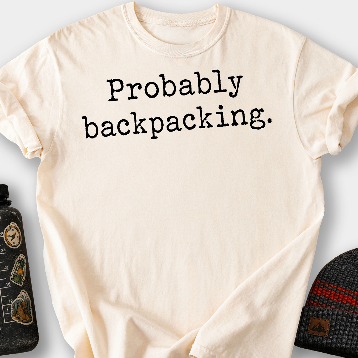 Probably Backpacking T-Shirt — Ivory