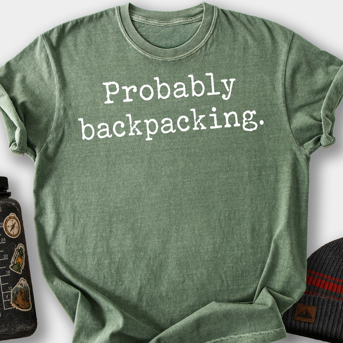 Probably Backpacking T-Shirt — Moss