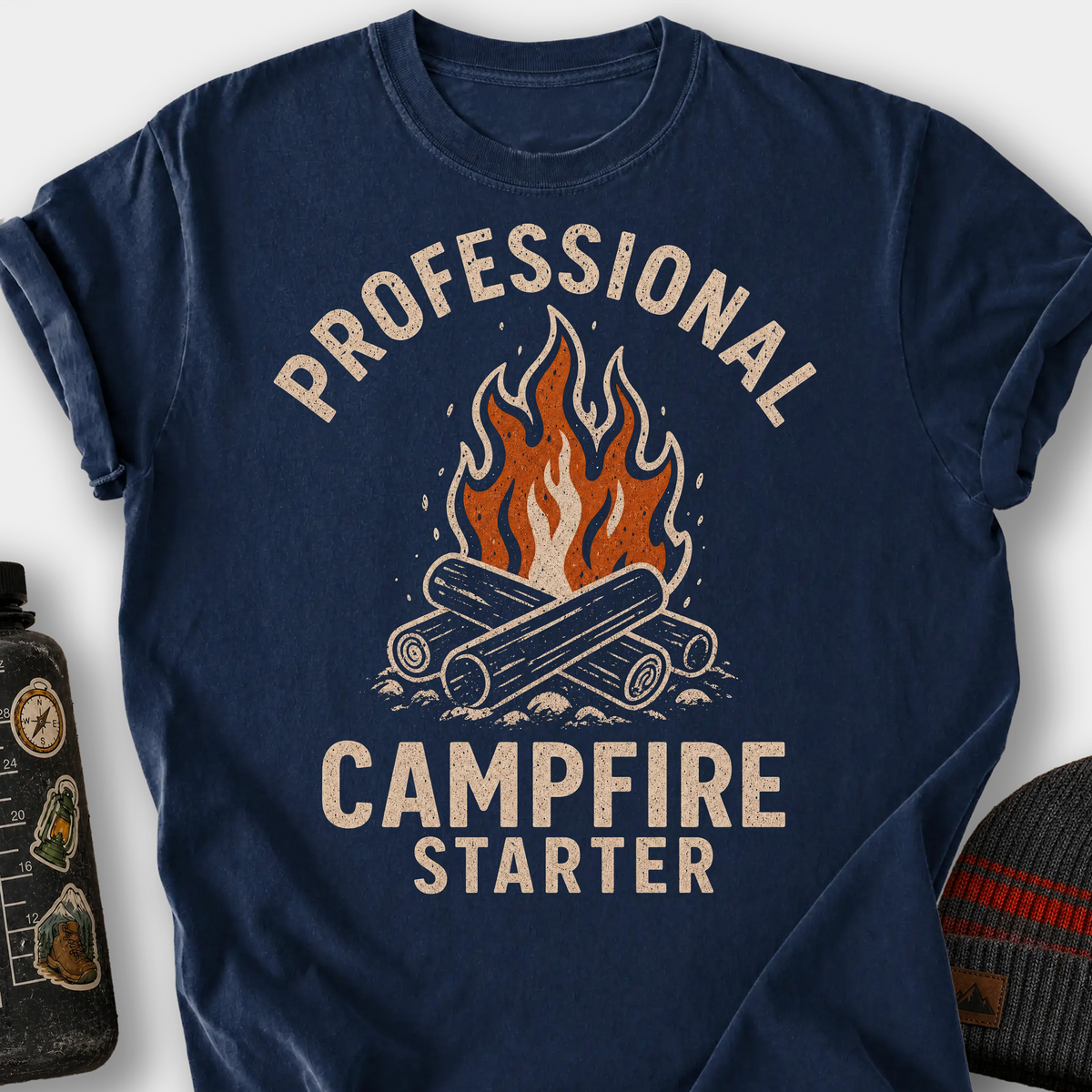 Professional Campfire Starter T-Shirt — Navy