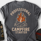 Professional Campfire Starter T-Shirt — Pepper