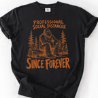 Professional Social Distancer T-Shirt — Black