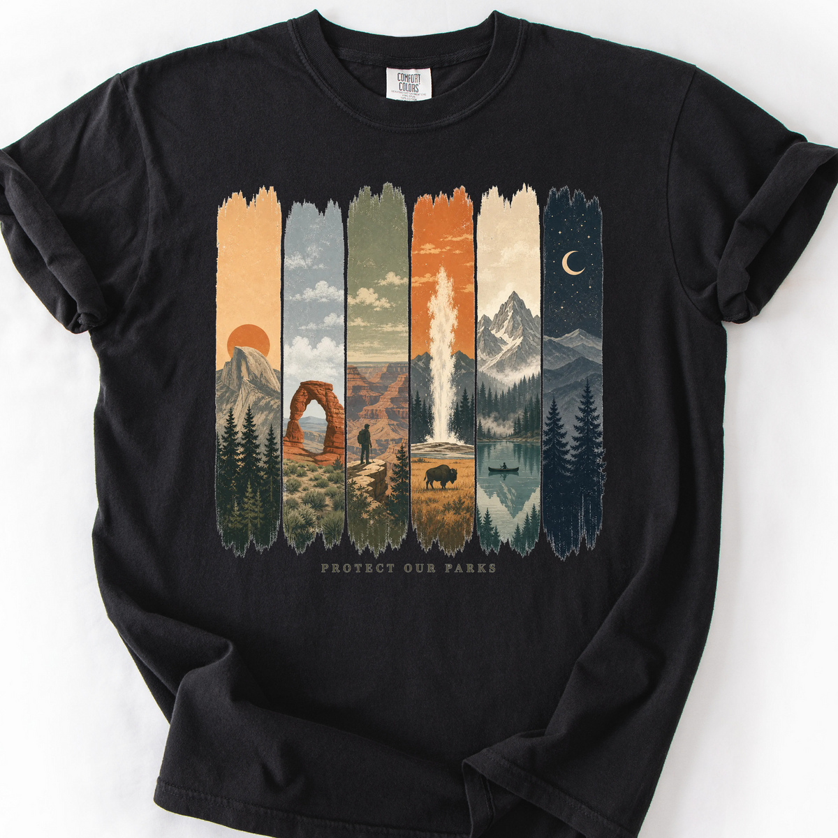 Protect Our Parks (Six Parks) T-Shirt — Black