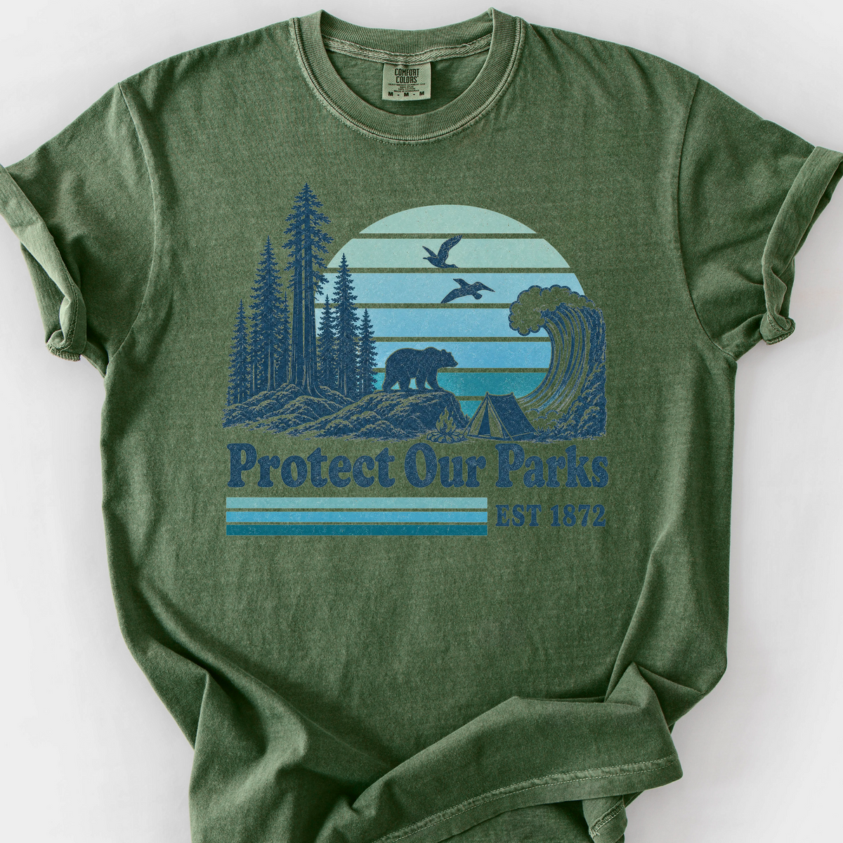 Protect Our Parks (Est. 1872) T-Shirt — Moss