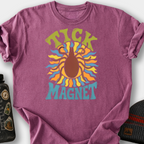 Psychedelic Tick Magnet T-Shirt — Berry