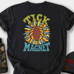 Psychedelic Tick Magnet T-Shirt — Black