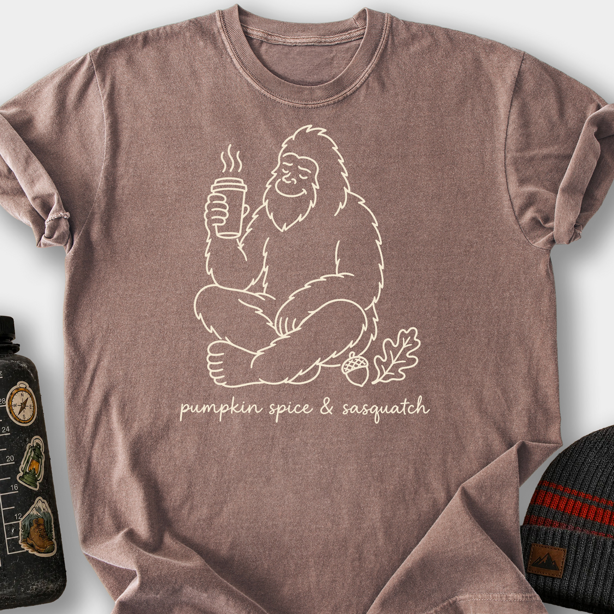 Pumpkin Spice And Sasquatch T-Shirt — Espresso
