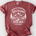 Questionable Decisions Hiking Club T-Shirt — Brick