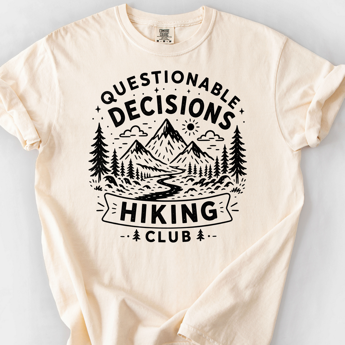 Questionable Decisions Hiking Club T-Shirt — Ivory