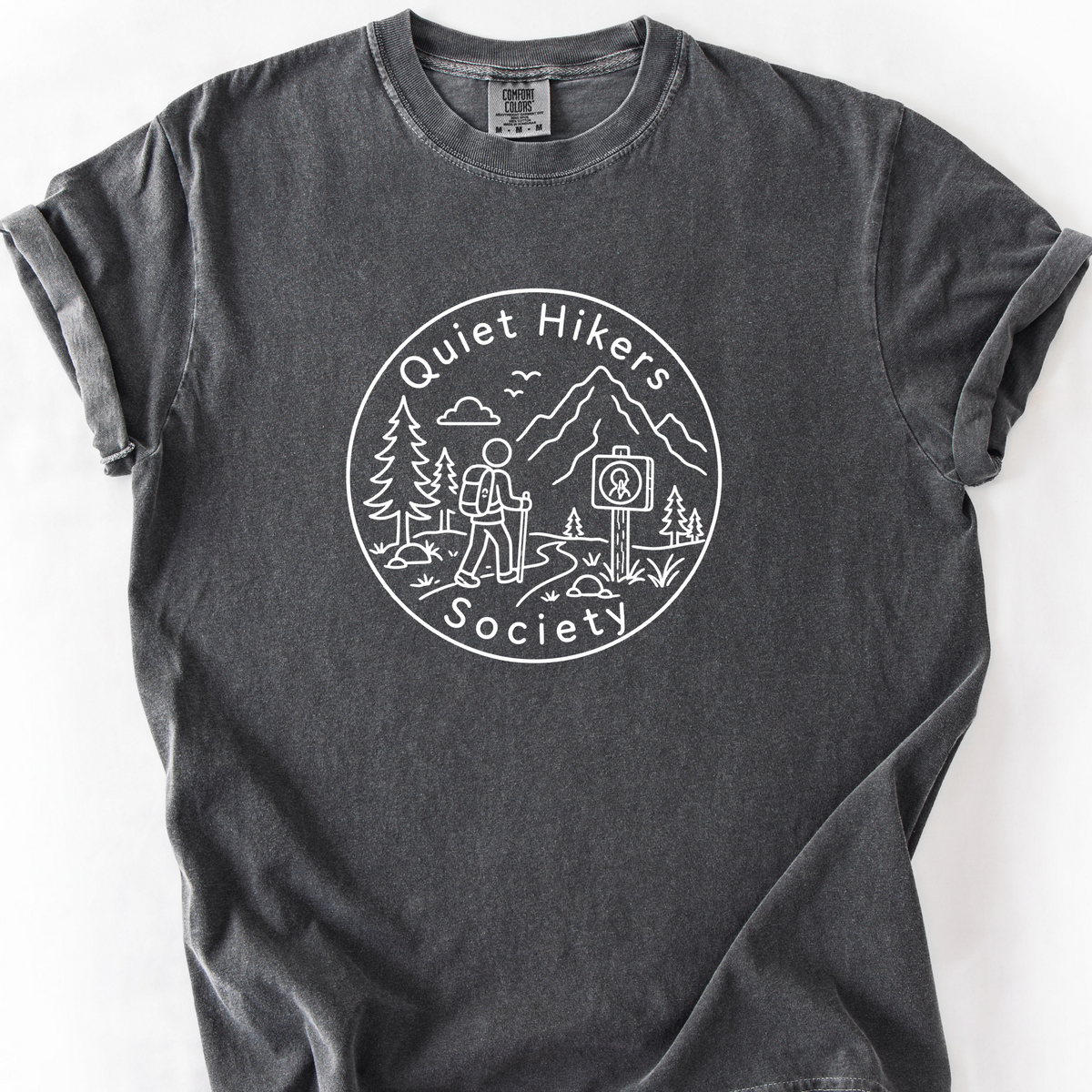 Quiet Hikers Society T-Shirt — Pepper
