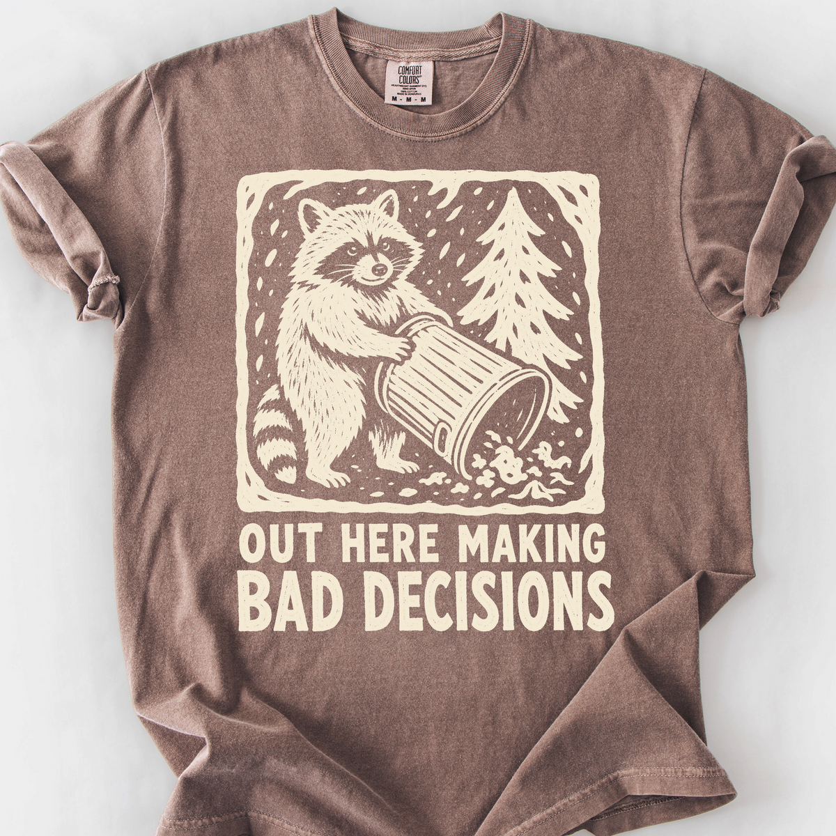 Raccoon Of Bad Decisions T-Shirt — Espresso