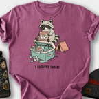 Raccoon Raids the Camp Cooler T-Shirt — Berry