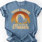 Thick Thighs and Little Strides (Raccoon) T-Shirt — Blue Jean