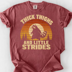 Thick Thighs and Little Strides (Raccoon) T-Shirt — Brick