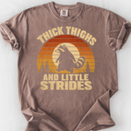Thick Thighs and Little Strides (Raccoon) T-Shirt — Espresso