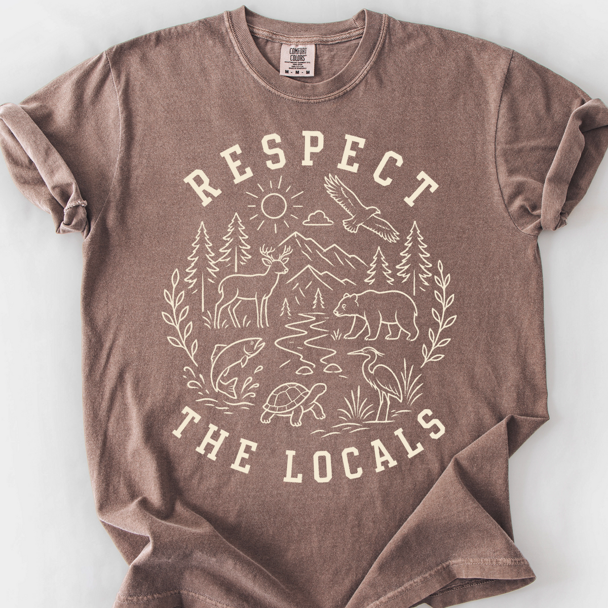 Respect The Locals Badge T-Shirt — Espresso
