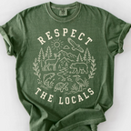 Respect The Locals Badge T-Shirt — Moss