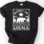 Respect the Locals (Bear) T-Shirt — Black