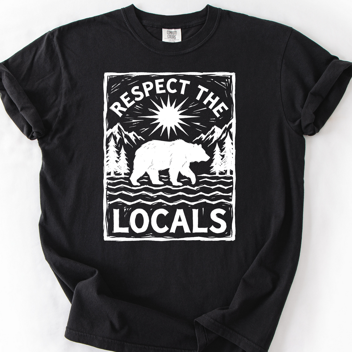 Respect the Locals (Bear) T-Shirt — Black