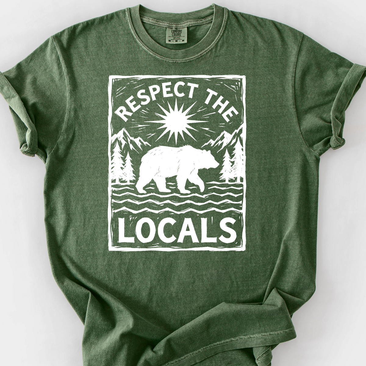 Respect the Locals (Bear) T-Shirt — Moss