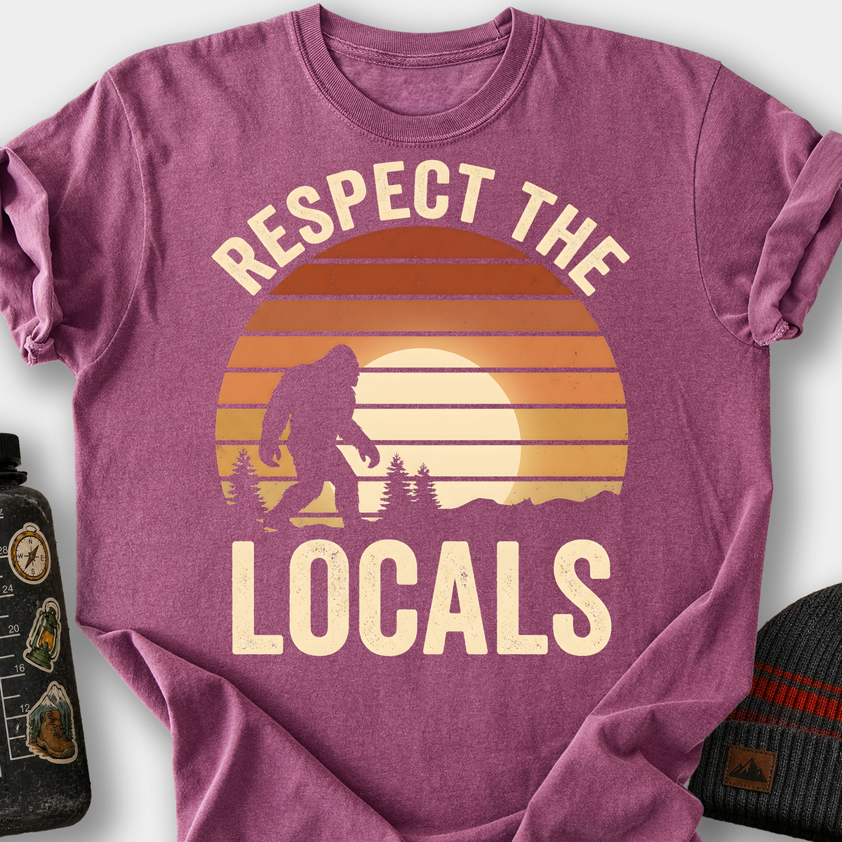 Respect the Locals (Bigfoot) T-Shirt — Berry