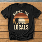 respect the locals bigfoot_sunset slat silhouette T-Shirt — Black