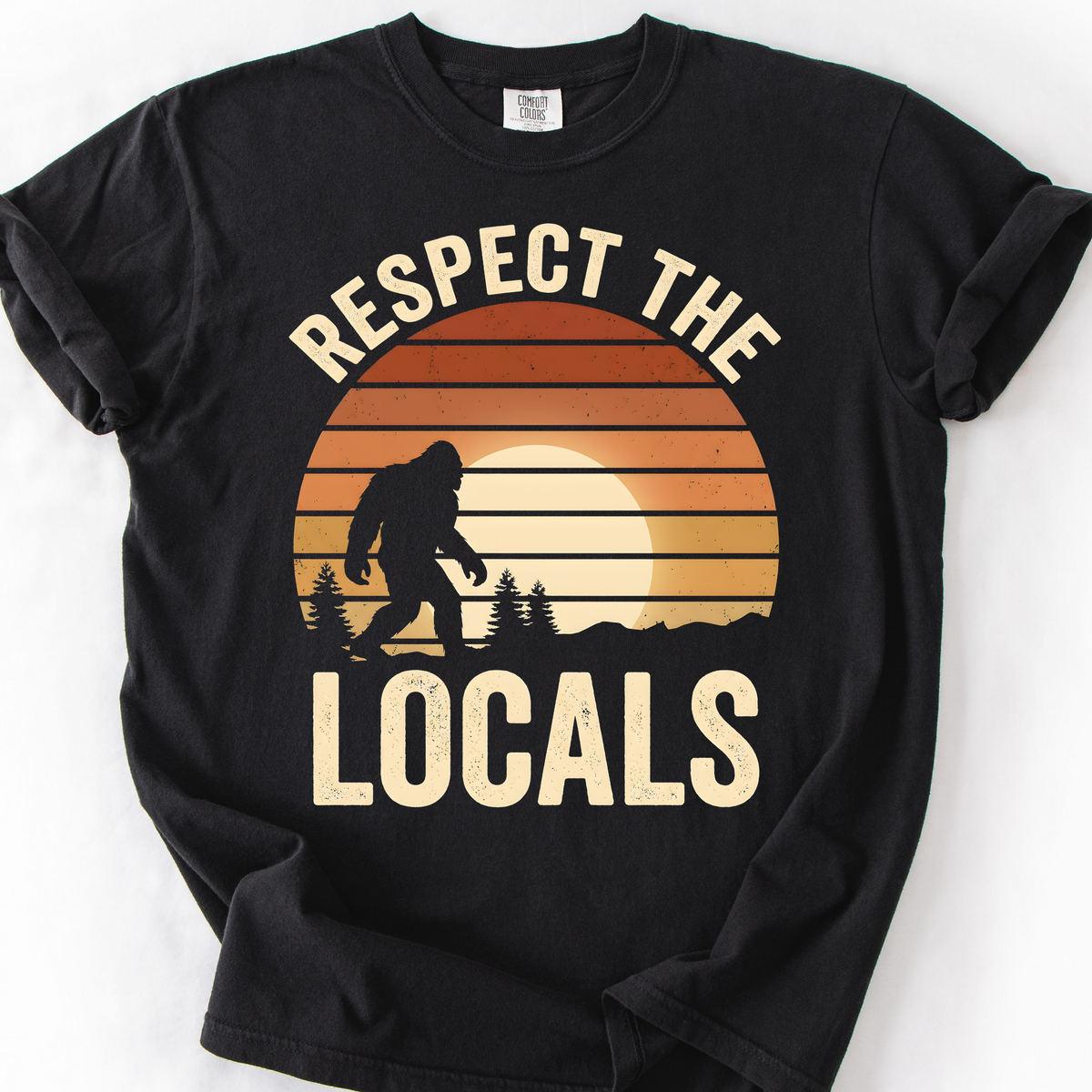 Respect the Locals (Bigfoot) T-Shirt — Black