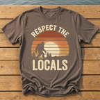 respect the locals bigfoot_sunset slat silhouette T-Shirt — Espresso