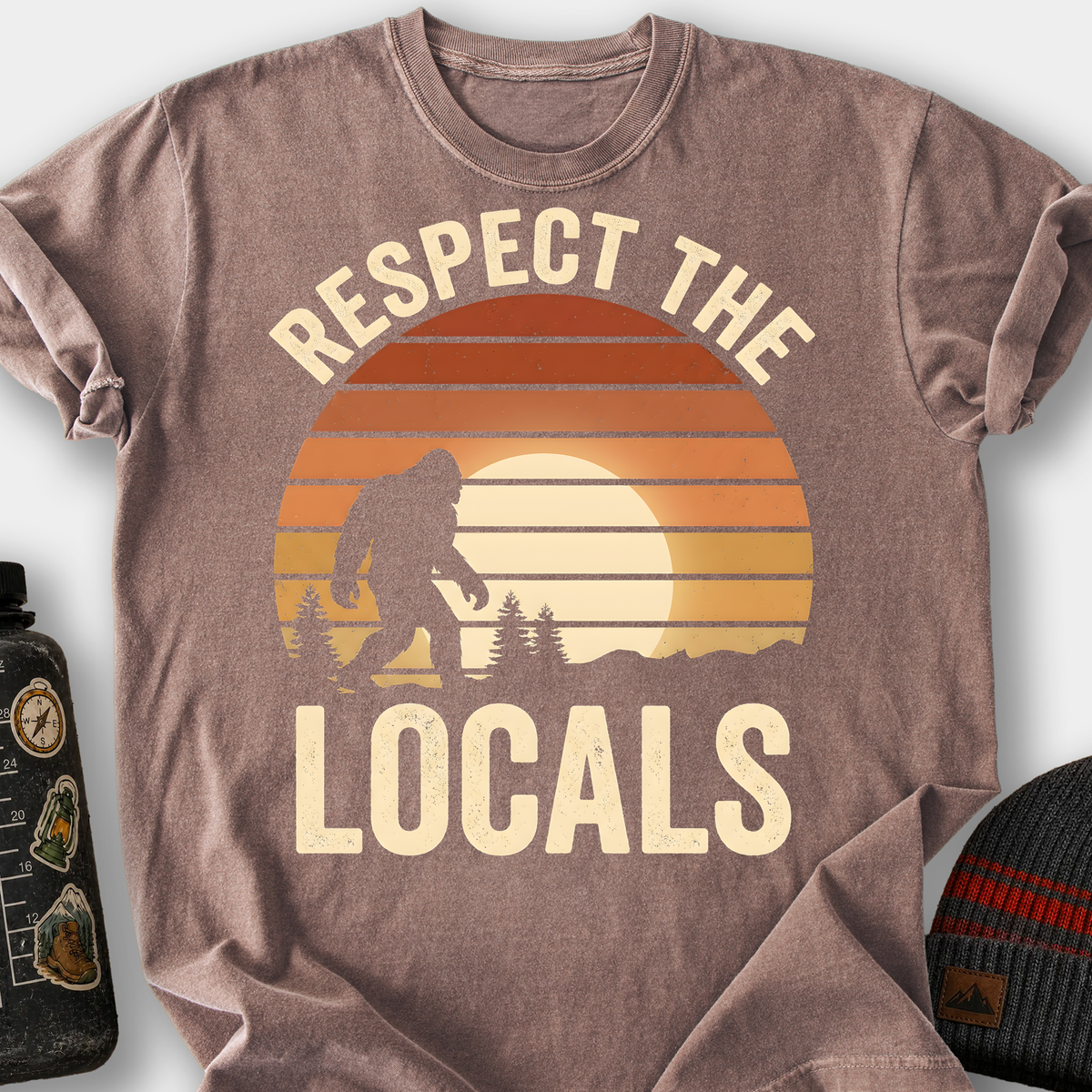 Respect the Locals (Bigfoot) T-Shirt — Espresso