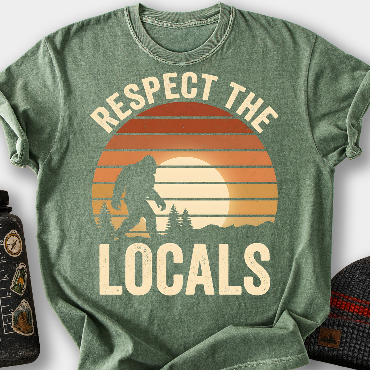 Respect the Locals (Bigfoot) T-Shirt — Moss