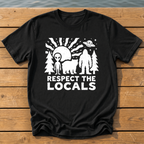 respect the locals cryptids_bold folk cutout_nano banana pro 0 T-Shirt — Black