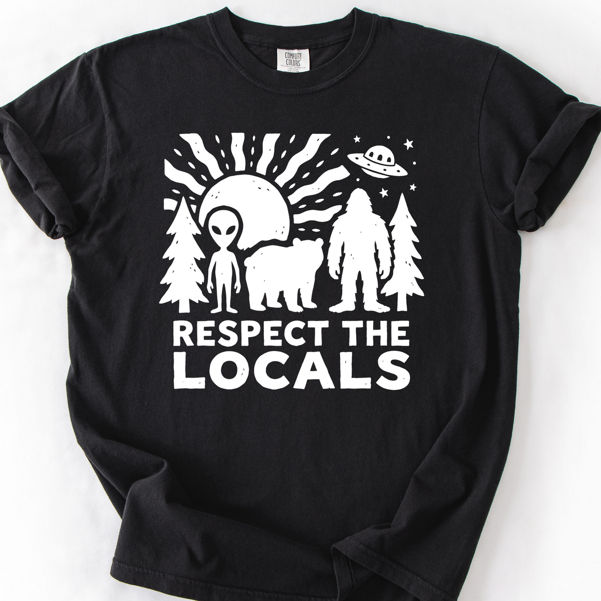 Respect the Locals (Cryptids) T-Shirt — Black
