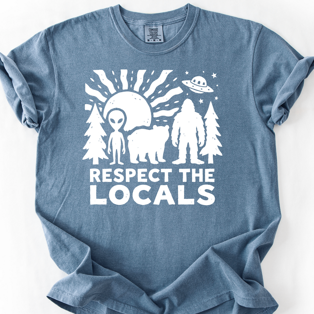 Respect the Locals (Cryptids) T-Shirt — Blue Jean