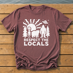 respect the locals cryptids_bold folk cutout_nano banana pro 0 T-Shirt — Brick